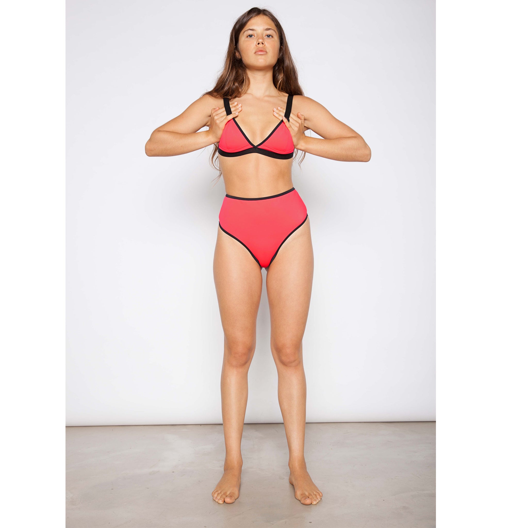 Pixel Zoidberg Pink Hi Rise Bikini Bottom - Maison Pixel