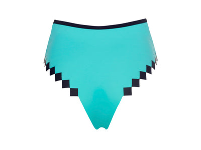 Pixel Meeseeks Teal Hi Rise Bikini Bottom